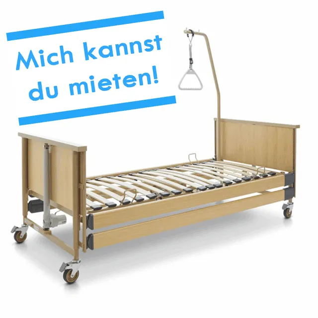 Pflegebett mieten Burmeier Dali Ansicht von vorne