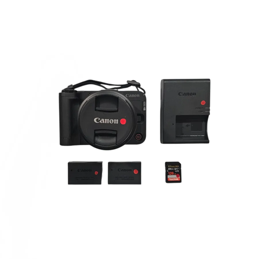 Kit Cámara Canon EOS R50V + Lente RF-s 14-30mm F4-6.3 (Montura RF), baterías, cargador y SD