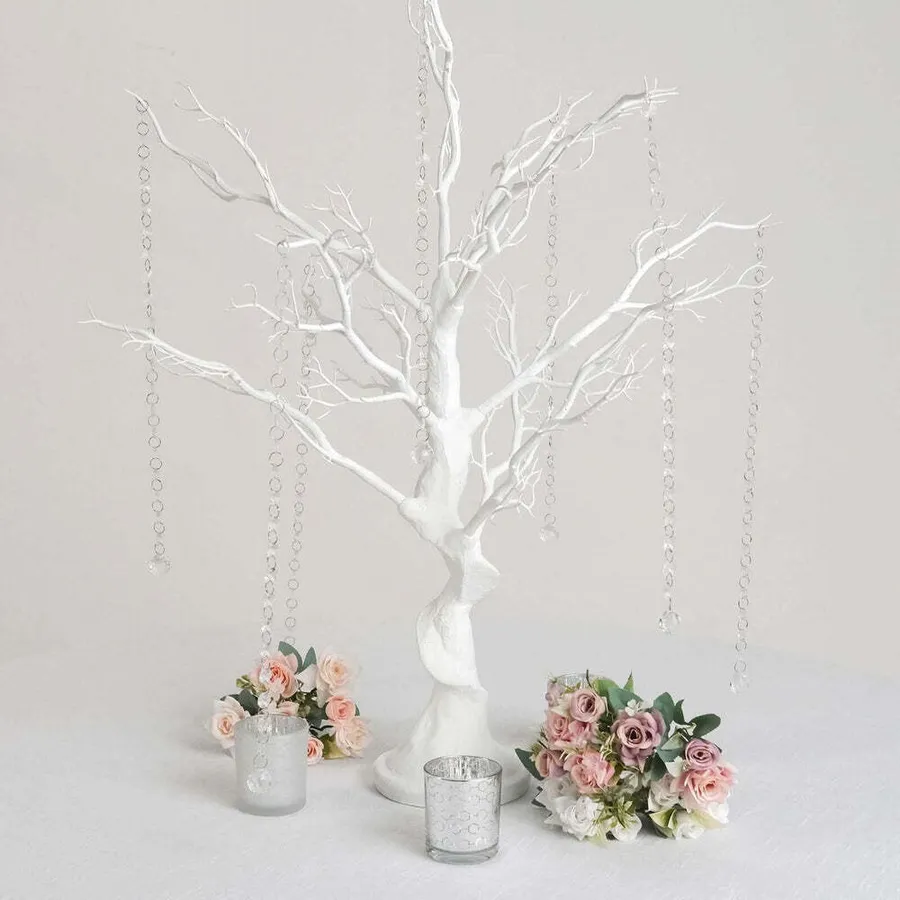 White Artificial Tree Centre Pieces