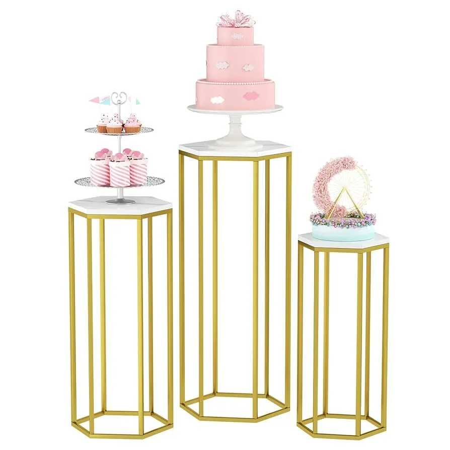 Gold Metal Cake/Flower Stand