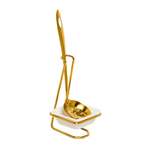 Gold Spoon ladle Holder and Spoon