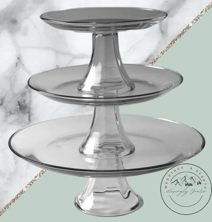 3 Tier Dessert/Cupcake Stand Glass